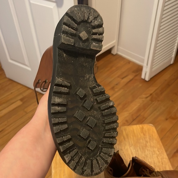 Brown vegan leather combat boot - Picture 9 of 10